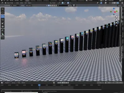 3d Comparison Video Template Animated 2023 Low-poly 3D model