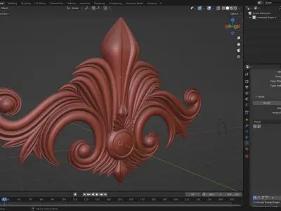 FLOWER ORNAMENT 3D PRINT 3D model