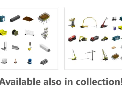 Mobile Fence - Revit Family 3D model