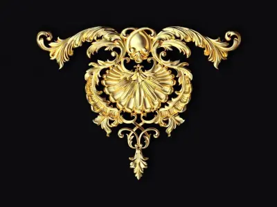 Central decor ornament for furniture 3D model 965
