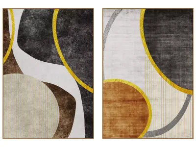Abstract Painting Frame set 3D model 34