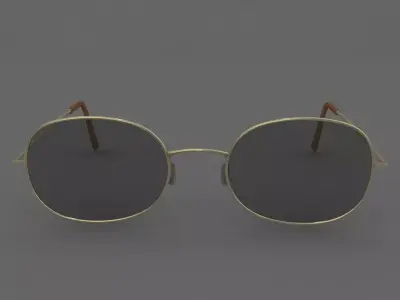 Glasses gold 3D model