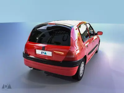 Renault Clio 2 Phase 1 Low-poly 3D model