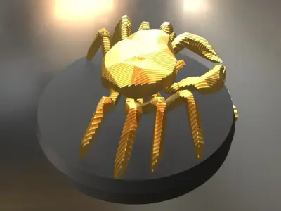 Parametric Crab Low-poly 3D model
