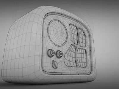 Old radio 3D model