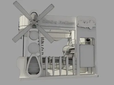 Kiosk  Booth Exhibition Stand a89 3D model