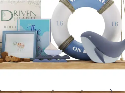 Kids Room Shelf Decoration 016 3D model
