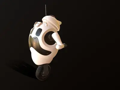 Robot Character Sci-Fi  Low-poly 3D model