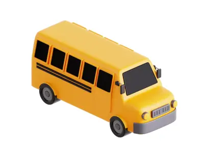 3D Bus School 3D model