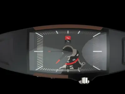 watch with wood inlays Free 3D model