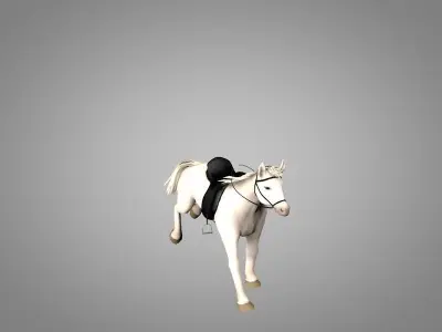Horse equestrian Low-poly 3D model