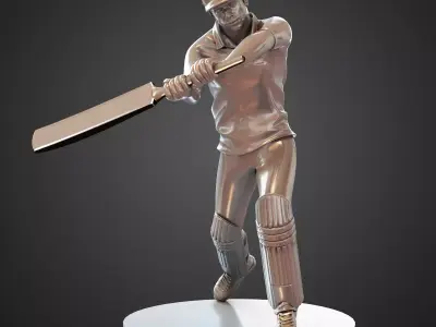 cricket player  3D print model