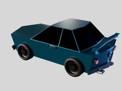 Low Poly Race Car Low-poly 3D model shop