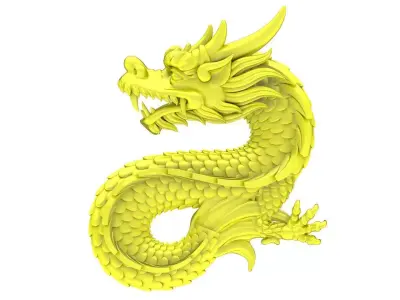 A4625 Zodiac Chinese Dragon Pendant 3D Model 3D print model