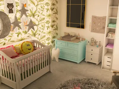 BabyRoom modern 3D Model  3D model