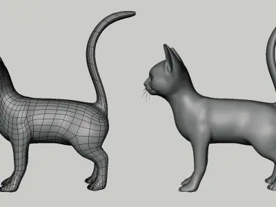 Cat Model Low-poly 3D model order