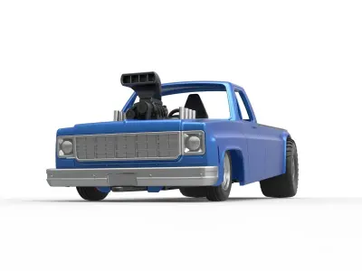 Pulling truck 2wd Scale 1 to 25 3D print model