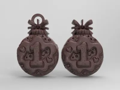 little one first christmas tree decor  3D print model