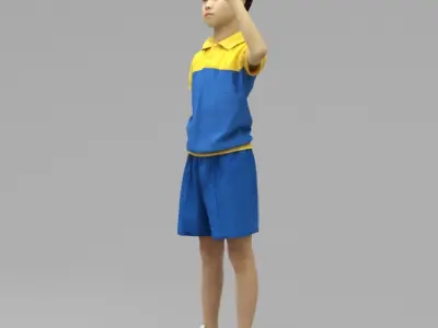 A Cool Boy Saying Hi  3D model