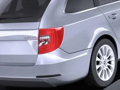 Skoda Superb Combi 2014 VARY 3D model