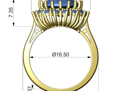 Diana ring 3D print model