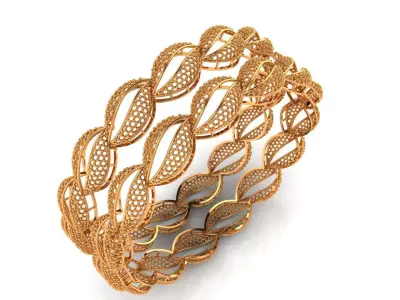 1442 Openwork Twist Bangle 12gm 3D print model