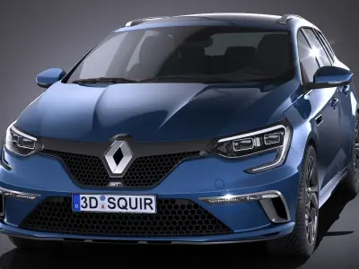 Renault Megane Estate 2017 3D model