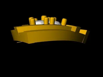 Diamond Top Earring - 0012 3D print model