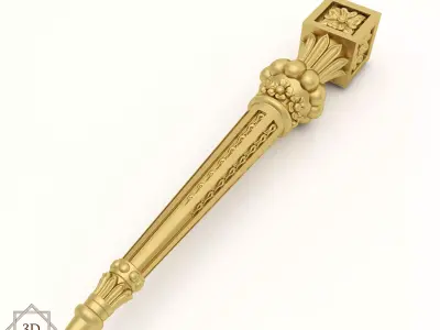 Cnc Furniture Leg 8 3D model