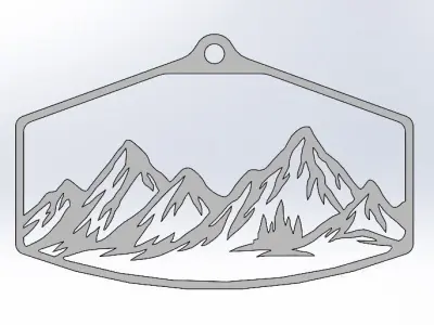 Art Painting Mountain 3D Printable 3D print model