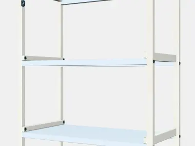 EKENABBEN Open shelving unit Low-poly 3D model