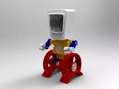Cute Little Makerbot Mascot Free 3D model