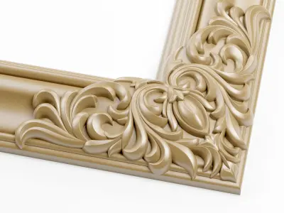 Frame with carved corners 3D model