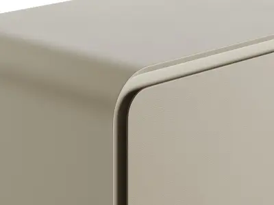 Fendi Edge Low Cabinet Stone Fiddleback Sycamore Low-poly 3D model