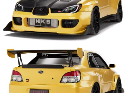 Subaru Impreza Low-poly 3D model