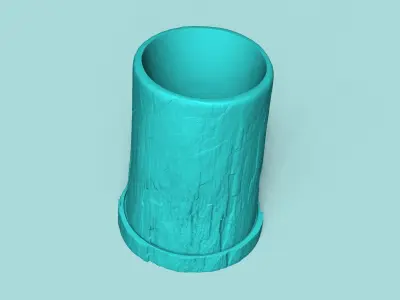 Vase 14 with Plate - Simple Plant Pot - Home Decor 3D print model