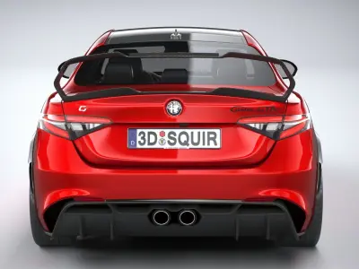 Alfa Romeo Giulia GTAm 2021 3D model