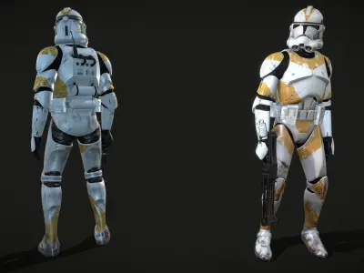 clone trooper 212th attack battalion Low-poly 3D model