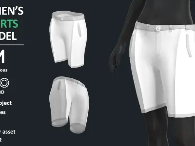 5 WOMEN SHORTS - Marvelous clo3d zprj obj fbx 3D model