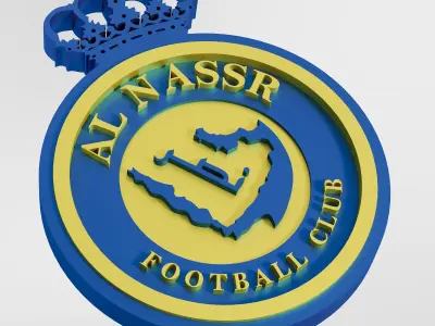 Al Nassr Football Club logo 3D print model