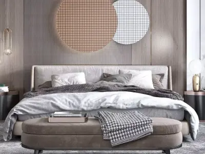 Modern luxury bedroom41 3D model