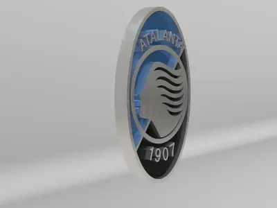 Atalanta Football Team Logo 3D model