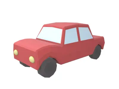 Cartoon Car v2 003 Low-poly 3D model