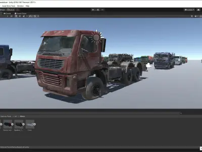 Truck Vehicle Pack Unity Low-poly 3D model
