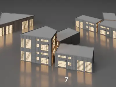 SimplePoly  factory KITBASH Low-poly 3D model-Urban Vol 03 Low-poly 3D model