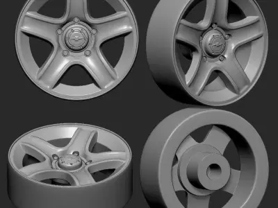 WHEEL FOR MINIATURE CAR 3D print model