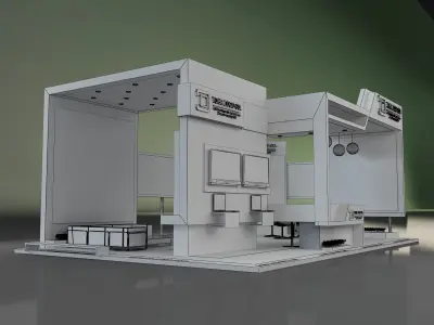 Booth Exhibition Stand a649b 3D model