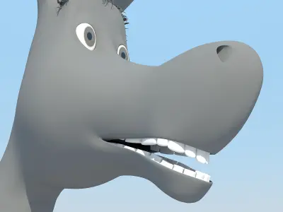 Donkey Cartoon MAX 2011 3D model