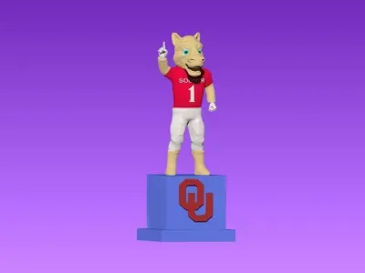 NCAA - Oklahoma Sooners mascot statue - 3d Print 3D print model