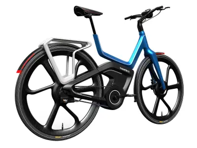 E-Bike Gazelle Blue 3D model